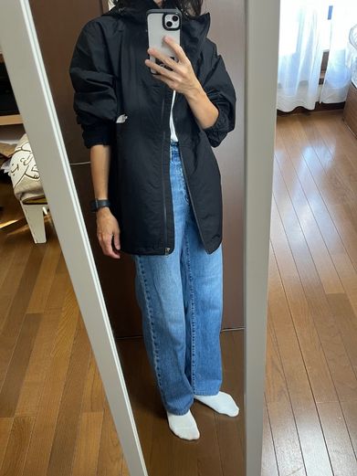 30代ママがノースフェイス コンパクトジャケット NP72530 メンズを着用したコーデ|ゆったりサイズ感